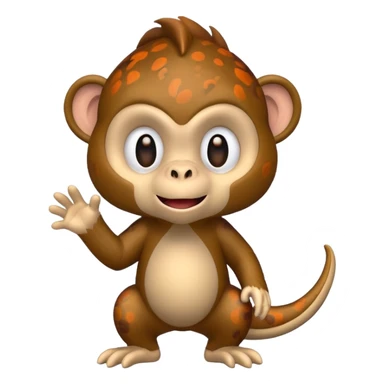 Monkey as a dinosaur  sticker