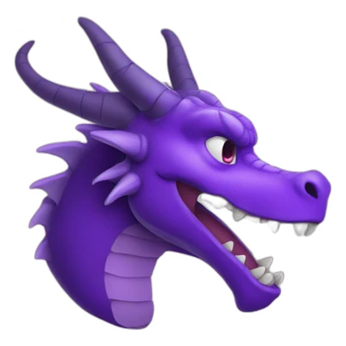 purple dragon head holding letters LOL sticker
