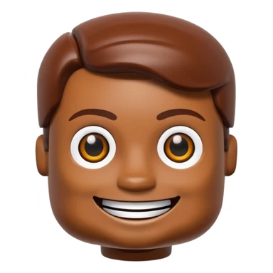 Brown boy Lego head sticker