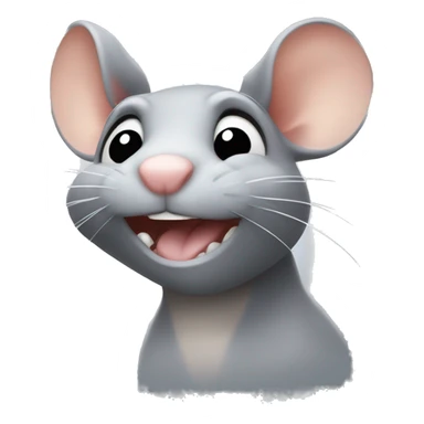 rat smiling really hard sticker