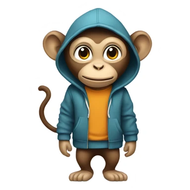 Monkey in a hoodie  sticker