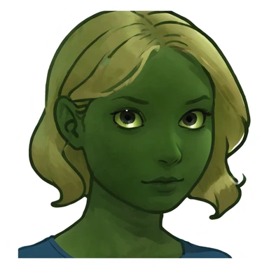 blonde hair girl blue eyes wearing green playing tennis sticker