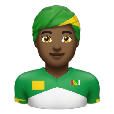 Sénégalais avec le maillot de la mauritanie sticker