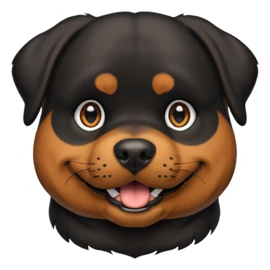 Rottweiler hoofd blij sticker