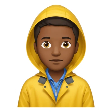 Raincoat Pedestrian black man sticker