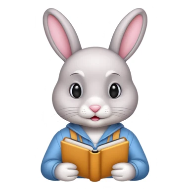student bunny sticker