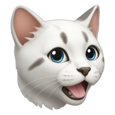 Cat says bai bai sticker