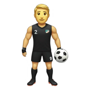 Soccer player with blackarmband sticker