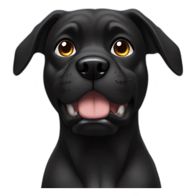 Black muscle dog sticker