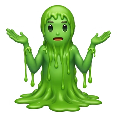 Guy barfing green slime full body sticker