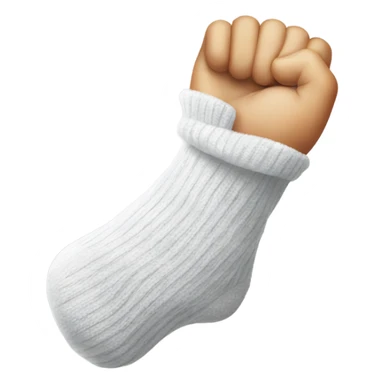 Hand in a sock sticker