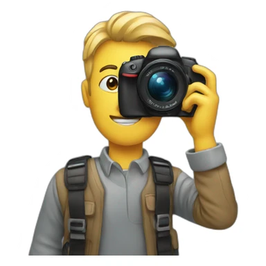 photographer with camera sticker
