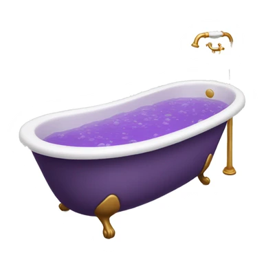 Bathtub filled with purple water sticker