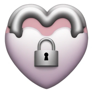 Lock in heartshape sticker
