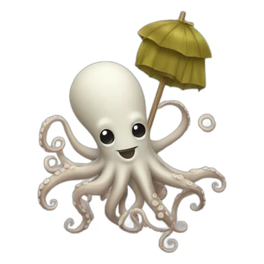 OCTOPUS BUSINESSMAN WITH LOOSE TENTACLES SWINGING sticker