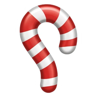 candy cane as a question mark sticker