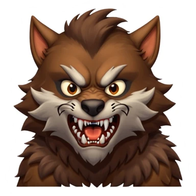 Create an emoji of Werewolf half bodied sticker