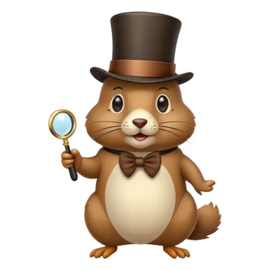 Gopher with a top hat sticker