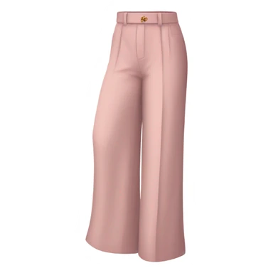 Realistic isolated pair of high waist long wide leg dressy casual pants in pink sticker