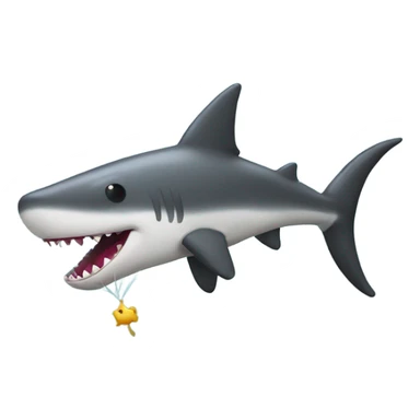 balloon in the shape of a hammerhead shark sticker