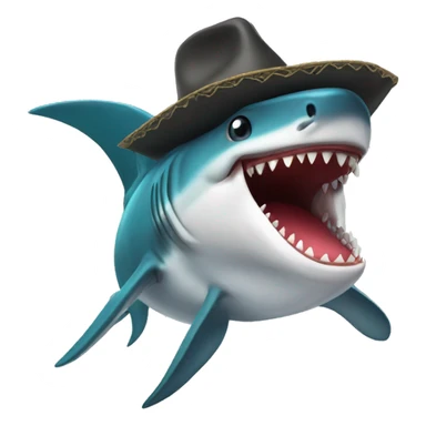 Tiburón con sombrero  sticker