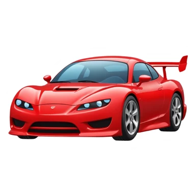 Car spoiler in red color sticker