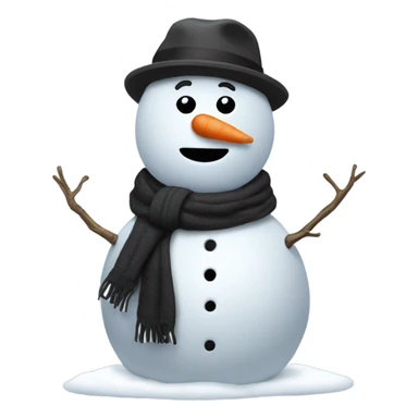 A snowman that’s a rapper sticker