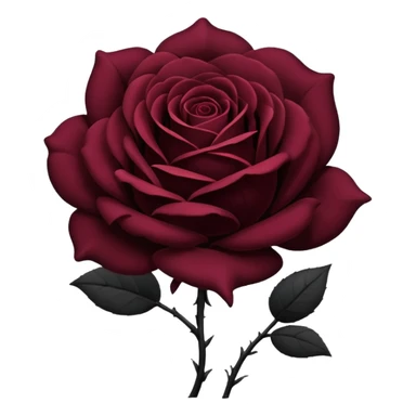 Black rose sticker