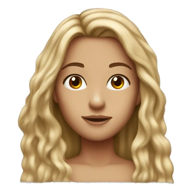 Girl with long dirty blond hair hazel eyes and freckles  sticker
