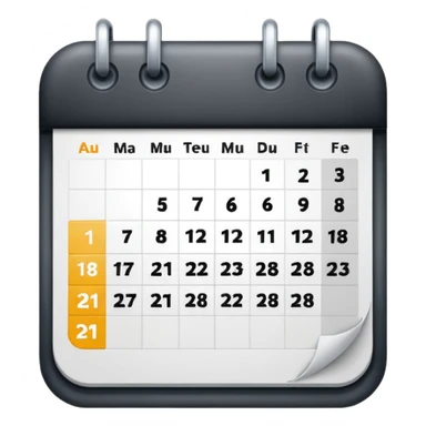 Calendar organiser sticker