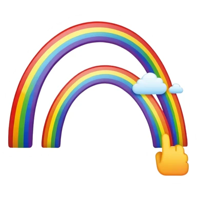 colorful rainbow in the sky sticker