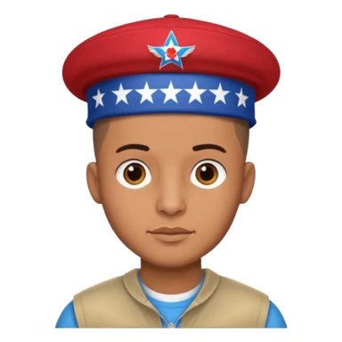 brown skin latino male with buzz cut wearing a wbc puerto rico hat sticker