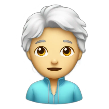 Person who has a fever sticker