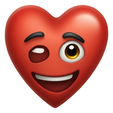 Heart with a rode sticker