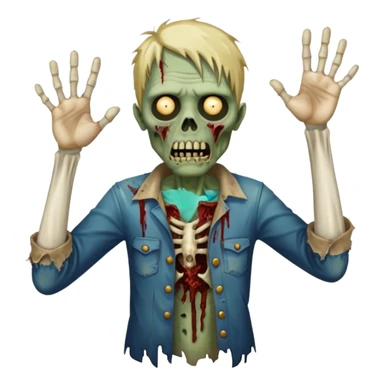 Zombie with ring overhead  sticker