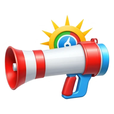 Ads policy represented as a rulebook with a megaphone symbol sticker