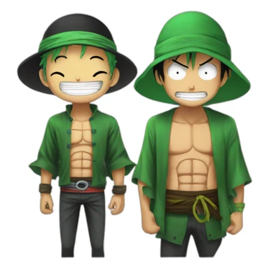 Luffy and zoro sticker