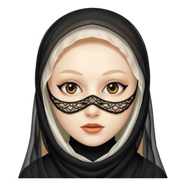 Prom masked woman sticker