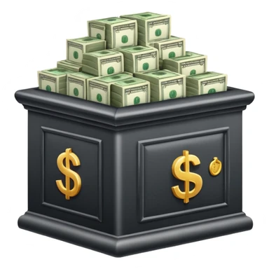 a bank with money sticker