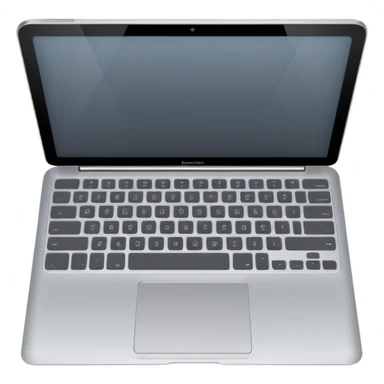 Laptop back with gray keyboard  sticker