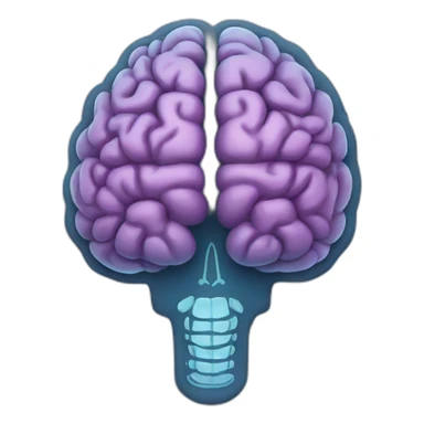 Brain X-ray sticker