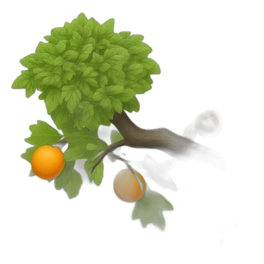 Outumm tree with orange leaf sticker