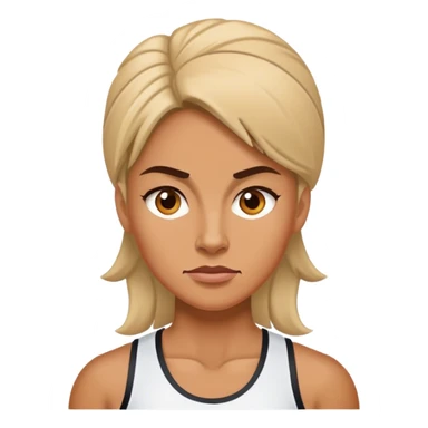 tough looking female sport coach sticker