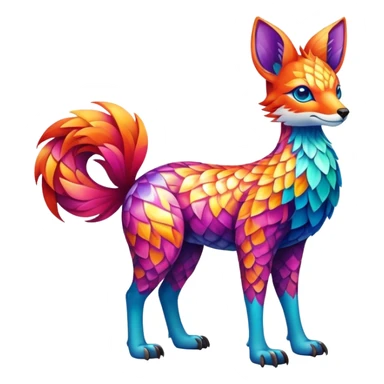 Colorful exotic Falvie-Fionbri, full body sticker