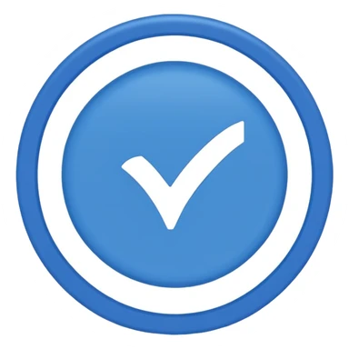 blue tick inside a blue circle right sticker