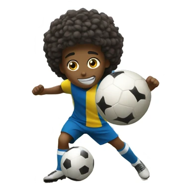 criança jogando bola sticker