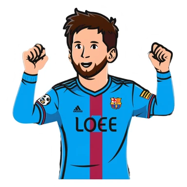 Lionel Messi celebrating goal sticker