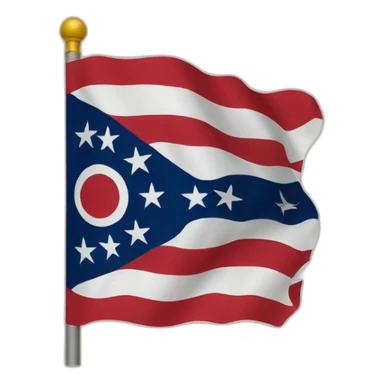 ohio flag sticker