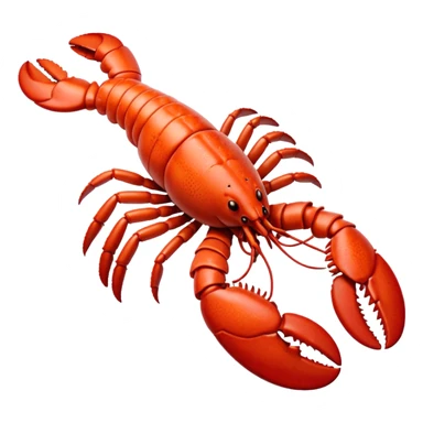 White white lobster  sticker