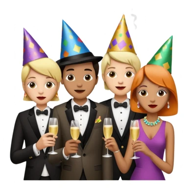 компания пьет и курит sticker